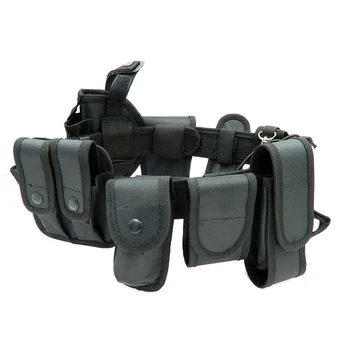 Многофункционални колани за сигурност Външни тактически военни тренировъчни политики Guard Utility Kit Duty Belt Belt With Pouch Set