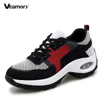 Обувки за ходене Дамска мода въздушна възглавница платформа маратонки приплъзване дишаща леки ежедневни обувки удобни нехлъзгащи