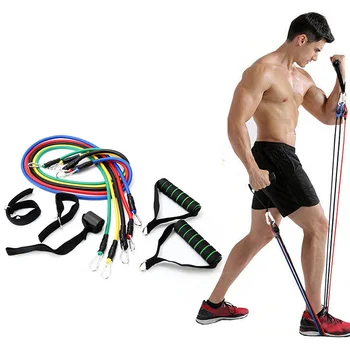 Gym Фитнес Съпротивителни ленти Комплект висящи коланни ремъци Кросфит обучение Тренировъчно оборудване Съпротивление Многофункционално въже за напрежение