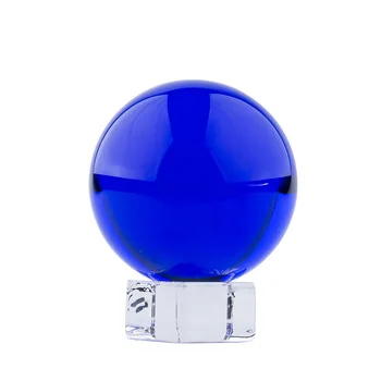 Тъмно син K9 полилей кристално стъкло топка обектив топка кристална топка стойка за сфера фотография декорация Начало декоративна топка