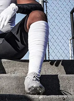 Мъжки футболни чорапи Изключително дълги подплатени футболни чорапи Футбол над коляното Атлетични футболни чорапи
