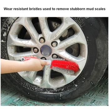 Четка за автомобилни колела почистване на гъба за гуми четка нехлъзгаща се дръжка джанта джанта за кола специално