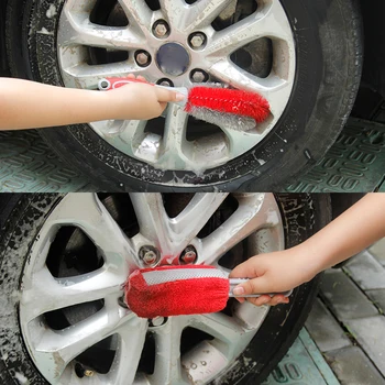 Четка за автомобилни колела почистване на гъба за гуми четка нехлъзгаща се дръжка джанта джанта за кола специално