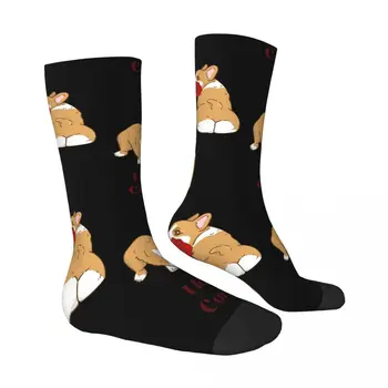 Corgis Чорапи за кучета Мъжки мъжки жени Пролетни чорапи Хип-хоп