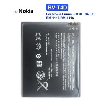 BV-T4D Резервна батерия 3340mAh За Microsoft Nokia Lumia 950 XL CityMan 940 XL RM-1118 RM-1116 BV T4D номер за проследяване