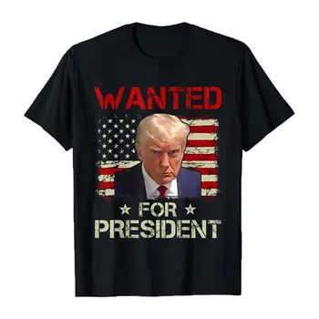 2024 Риза на президента Тръмп Тениска на президента Тръмп 2024 за ежедневно носене Смешни ризи на Тръмп 2024 с дизайн на Mugshot Cool Mugshot