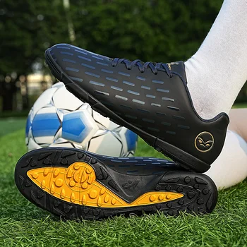 Футболни обувки за деца Тийнейджъри Унисекс TF Футбол Глезена Cleats Обучение Футболни обувки Мъже Дълги шипове Маратонки Обувки на открито