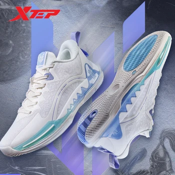 Xtep MELEE 1.0 Баскетболни обувки за мъже Ниски Топ износоустойчиви зимни спортни обувки Омекотяващи бойни маратонки 877119120005