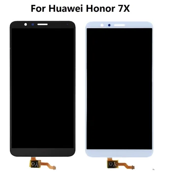 високо AAA качество за Huawei Honor 7X LCD екран и дигитайзер сензорен екран събрание черно бяло
