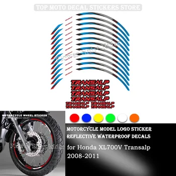 Мотоциклет колело стикер водоустойчив главина Decal джанта ивица лента 17 инча за Honda Transalp XL700V 700 2008 2009 2010 2011