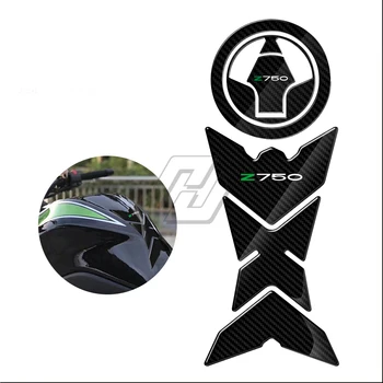 За Kawasaki Z750 Z750R Z 750 2007-2012 3D Carbon вид мотоциклет резервоар подложка гориво газ капачка протектор Decal