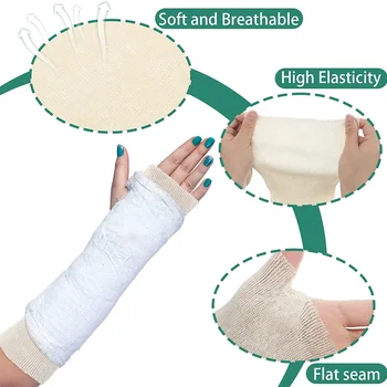 1Roll еластична тръбна отливка ръкав, Stockinette тръби за голяма ръка, колене, крака -компресия превръзка ролка за тъкан подкрепа
