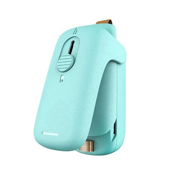Mini Bag Sealer,2 In 1 Heat Sealer с резачка,Bag Heat Sealer Ръчни преносими вакуумни уплътнители за съхранение на храни CNIM Hot