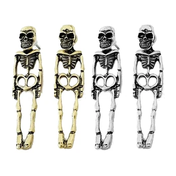 MXME Дамска мода Подвижни скелетни обеци Призрачен Хелоуин бижута парти подаръци