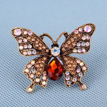 Реколта пеперуда брошка бижута за жени/мъже мода бижута брошка щифтове метален шал сватбен подарък DIY бижута аксесоари