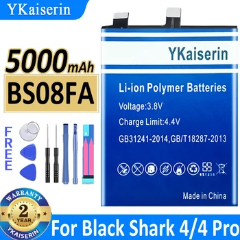 YKaiserin BS08FA Последна батерия за подмяна на Xiaomi Black Shark 4/4 Pro 4pro Shark4 Висококачествен телефон 5000mAh Bateria