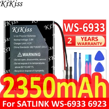 KiKiss Мощна батерия WS6933 WS 6933 2350mAh за SATLINK TV Цифров сателитен измервателен уред WS-6933 6923 DVB-S / S2 батерии