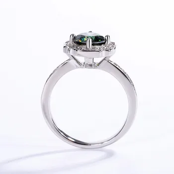 QZJ003 Lefei мода тенденция глоба луксозен класически цвят D Moissanite неправилен квадратен пръстен за чар жени сребро 925 бижута подарък