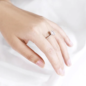 Smyoue 2ct класически Moissanite пръстен за жени луксозно качество сватба диамантена лента 100% S925 стерлинги сребърни бижута на едро GRA