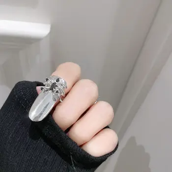 2023 Нова мода Y2K метален циркон кристал Spider нокти пръстен нокти комплект маникюр съвместен пръстен за жени парти нокти бижута