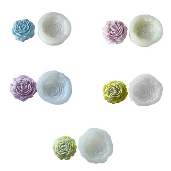 стерео божур цвете 3D сапун мухъл DIY свещ епоксидна ръчно изработени мухъл