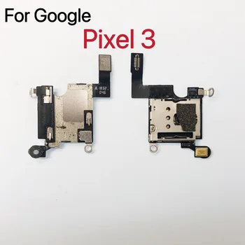 SIM четец Sim карта притежателя гнездо с микрофон Micphone Flex кабел за Google Pixel 3 Pixel3 ремонт част