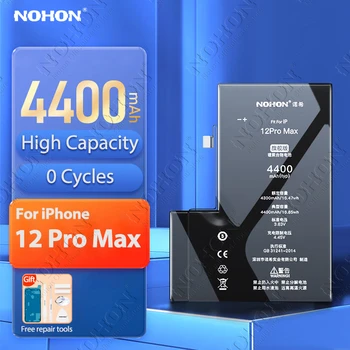 NOHON 4400mAh Батерия за телефон за iPhone 12 Pro Max Замяна с висок капацитет Bateria за iPhone 13 12 Mini 11 Pro Max XS XR X