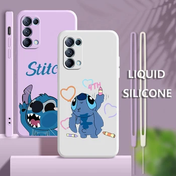 Disney Stitch Lilo Fun За OPPO Намерете X6 X5 X3 X2 Neo Pro Lite A5 A9 2020 A53S 4G 5G силиконов мек течен въжен калъф за телефон
