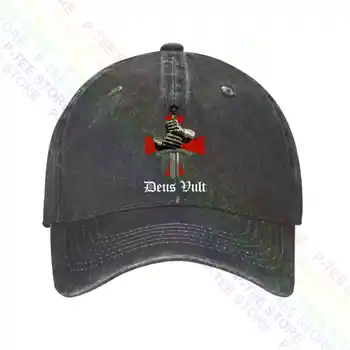 Рицар тамплиер Християнски воин Deus Vult Католически кръстоносец бейзболна шапка Snapback капачки плетена кофа шапка