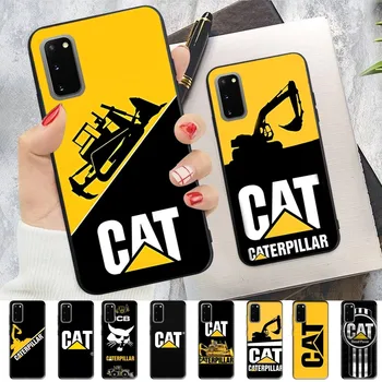 Cat C-Caterpillar лого Калъф за телефон за Samsung S 9 10 20 21 22 23 30 23plus lite Ultra FE S10lite Fundas