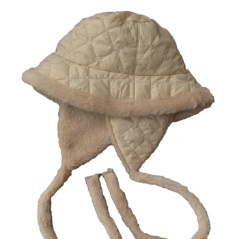 Лека кофа шапка ухо защитна шапка възрастен дебела плюшена шапка зимна топла капачка 28TF