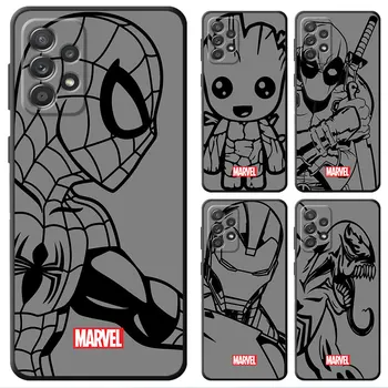 Cover Marvel Spider Man groot Калъф за телефон за Samsung Galaxy A02s A04e A54 A03s A05s A12 A04s A13 A01 A03 Core A14 A52