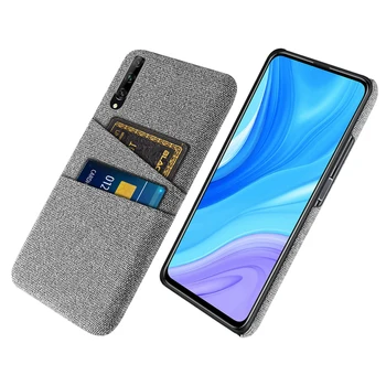 P Smart Pro за Huawei P Smart Pro Case SLuxury Fabric Dual Card Phone Cover за Huawei P Smart Pro 2019 Fundas PSmart Pro 2019