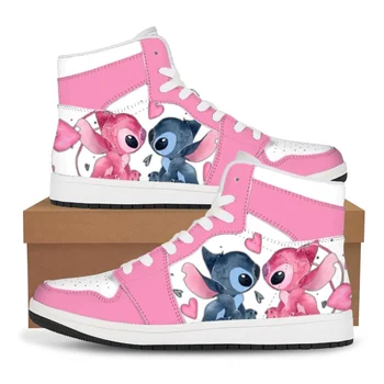 Disney Lilo & Stitch маратонки Kawaii карикатура бод обувки момчета момичета малко чудовище модел обувки мода случайни спортни обувки