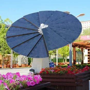 Едноосен / двуосен / триосен фотоволтаичен слънчоглед нова система от слънчеви панели с големи дървета
