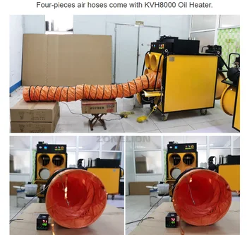 Високоефективен KVH8000 нагревател за отработено масло с въздушен компресор