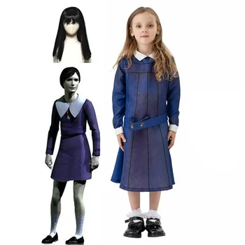 Алеса Гилеспи Косплей за деца Silent Hill костюм Alessa перука ужас филм момичета страшни костюми Хелоуин фантазия рокля парти