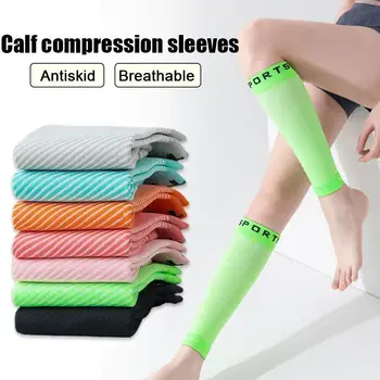1Pair бонбони цвят теле компресия ръкави за мъже & жени микро-налягане ремонт разширени вени облекчаване на болката тичане крак покрива