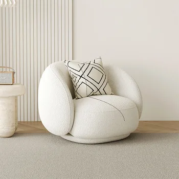 Lazy Nordic хол дивани минималистичен салон бял участък спалня дивани кръг подлакътник Wohnzimmer дивани дома