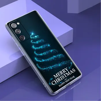 Калъф за телефон за Samsung Galaxy S22 S20 S21 Ultra S10 S9 S8 Plus FE Note 20 10 Lite 9 Clear Cover Fundas Коледа сладък лос