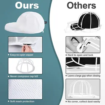 Hat Протектор за измиване на бейзболна шапка Почистващ препарат за бейзболна шапка Шайба за пране Чанта за измиване на шапка