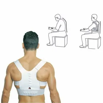 Магнитен коректор на стойката за мъже и жени, колан за обратно рамо, магнитна терапия, L
