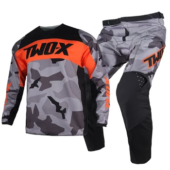 New Two-X Bnkr MX Jersey Pants Combo Motocross Offroad Dirt Bike BMX MTB Enduro Moto Gear Set Спускане състезателен костюм