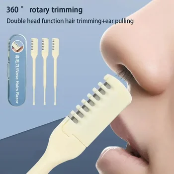 Преносим назален резач за коса за коса на носа 360 въртящи се носа машинки за подстригване на носа за коса за жени мъже ръчен нос