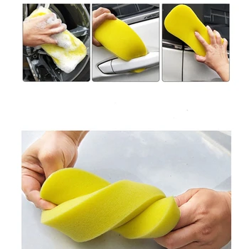 Гъба за автомивка Екстра голям размер миеща целулоза супер абсорбираща многофункционална почистваща гъба - жълта 10 опаковки