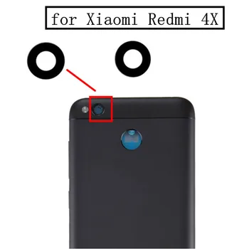 2pcs / партида за Xiaomi Redmi 4X задна задна камера стъклен обектив с лепило Стъклен обектив на основната камера за резервни части на Xiaomi Redmi 4X