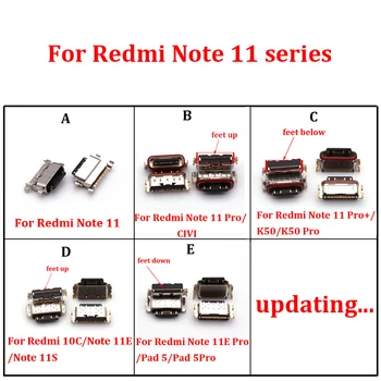10pcs USB порт за зареждане за Xiaomi Civi Redmi K50 10C Забележка 11 E Pro / 11S / 11E / 11Pro / Note11S / Note11 Pro + / Pad 5 зарядно конектор