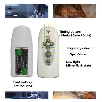 Интелигентен тайминг затъмняване светлина гнездо стена крушка щепсел бял E27 LED светлина гнездо с дистанционно управление за 220V 1-15W крушка