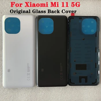 Оригинално стъкло за Xiaomi Mi11 Резервни части за капак на батерията за Xiaomi M11 Mi 11 Батерия Заден капак Врата Телефон Корпус Случай