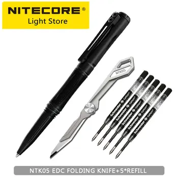 NITECORE NTP21 Многофункционална алуминиева сплав Преносима EDC тактическа писалка за аварийно писане на счупване на стъкло Оцелее при самозащита